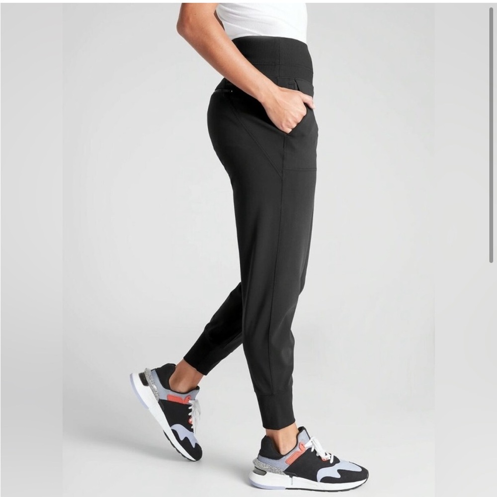 Athleta Black Venice High Rise Black Joggers size Medium - Picture 6 of 16